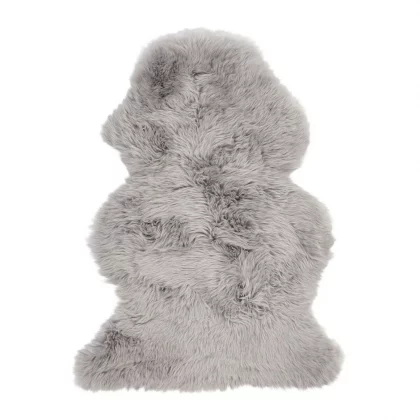 Langhaar-Schaffell hellgrau, 115 x 60 cm
